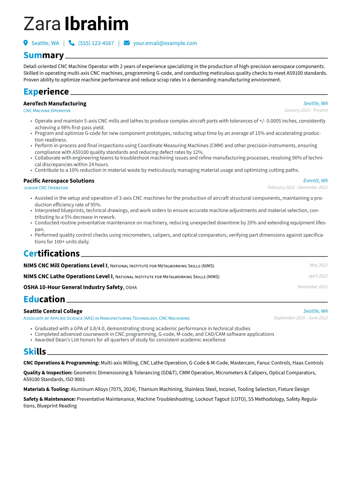 CNC Machine Operator version - Page 1