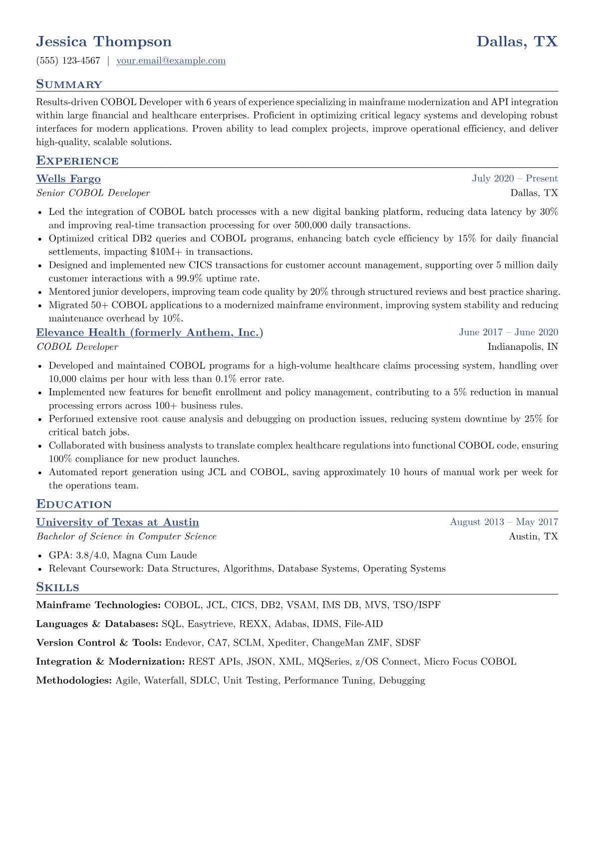COBOL Modernization version - Page 1