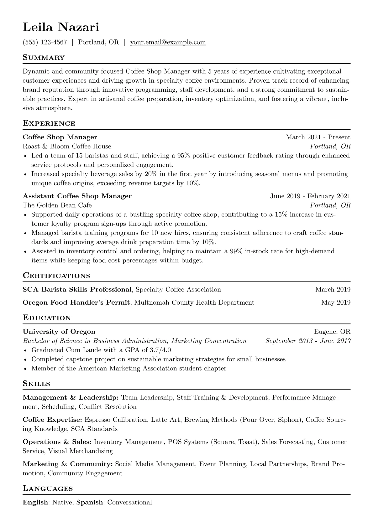 Specialty Coffee version - Page 1