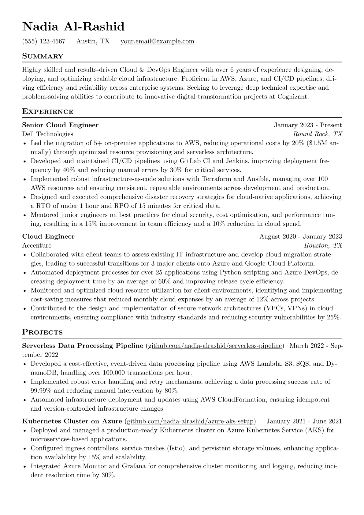 Cloud & DevOps Engineer version - Page 1