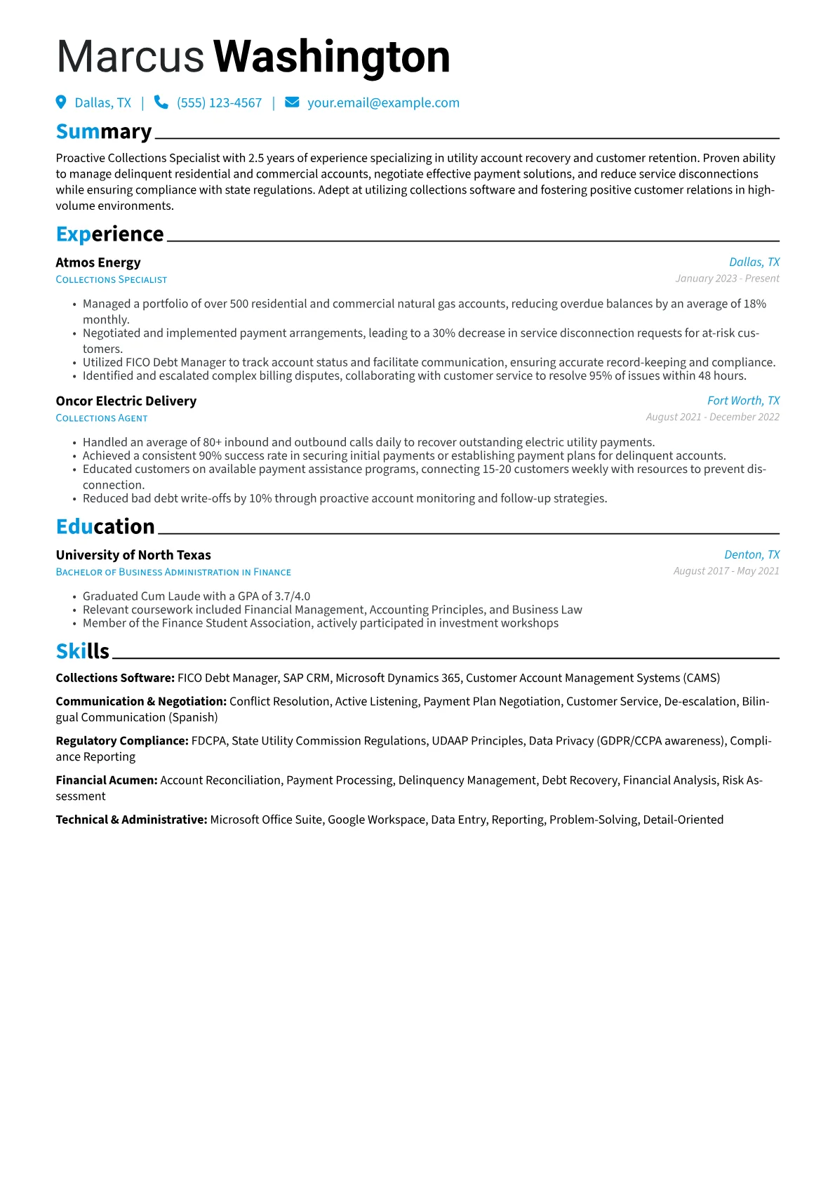 Collections Specialist version - Page 1