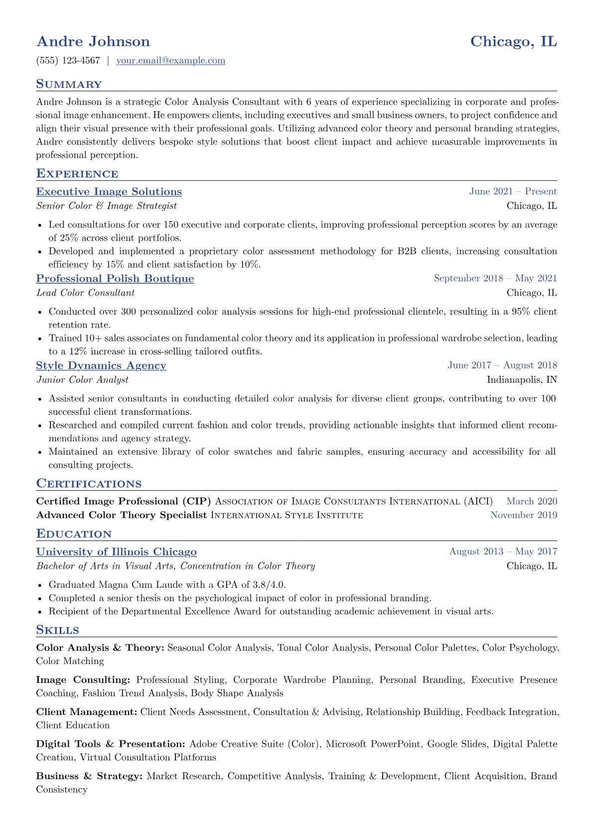 Corporate Image Consultant version - Page 1