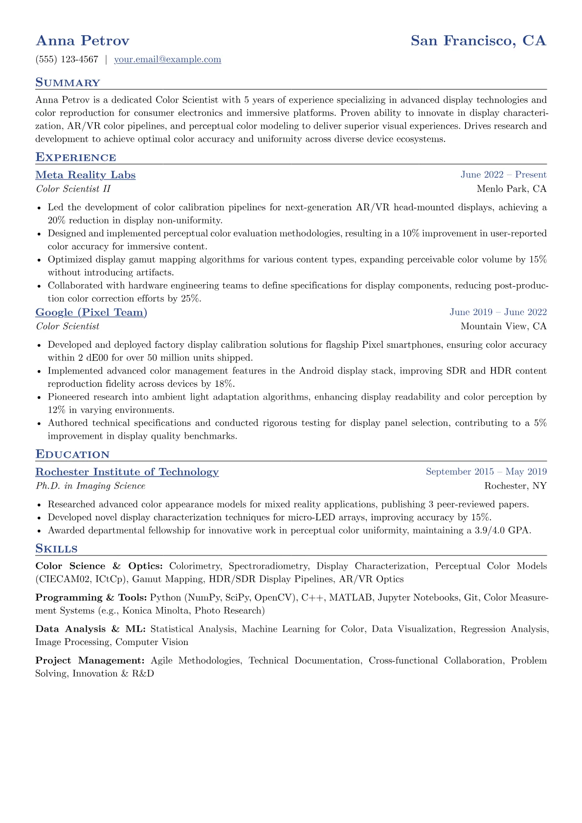 Color Science & Optics version - Page 1
