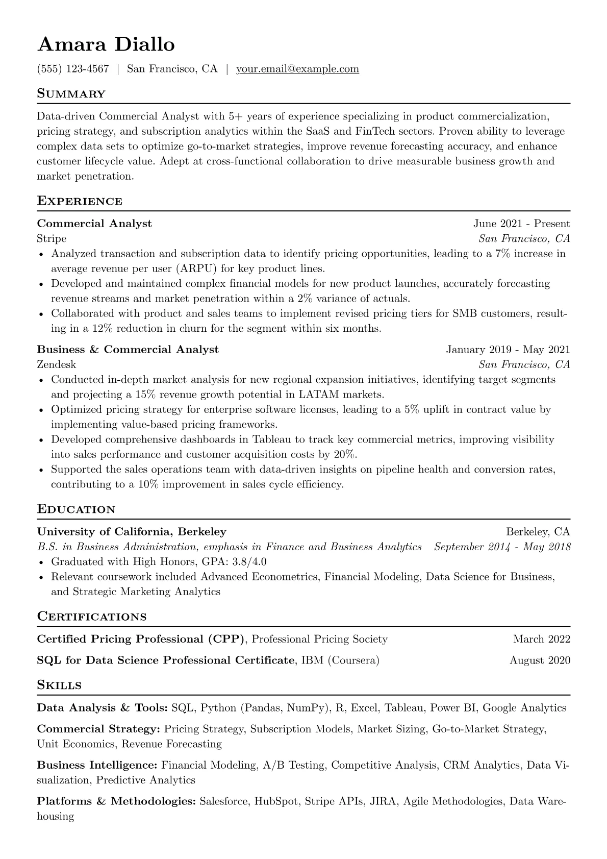 Commercial Analyst version - Page 1