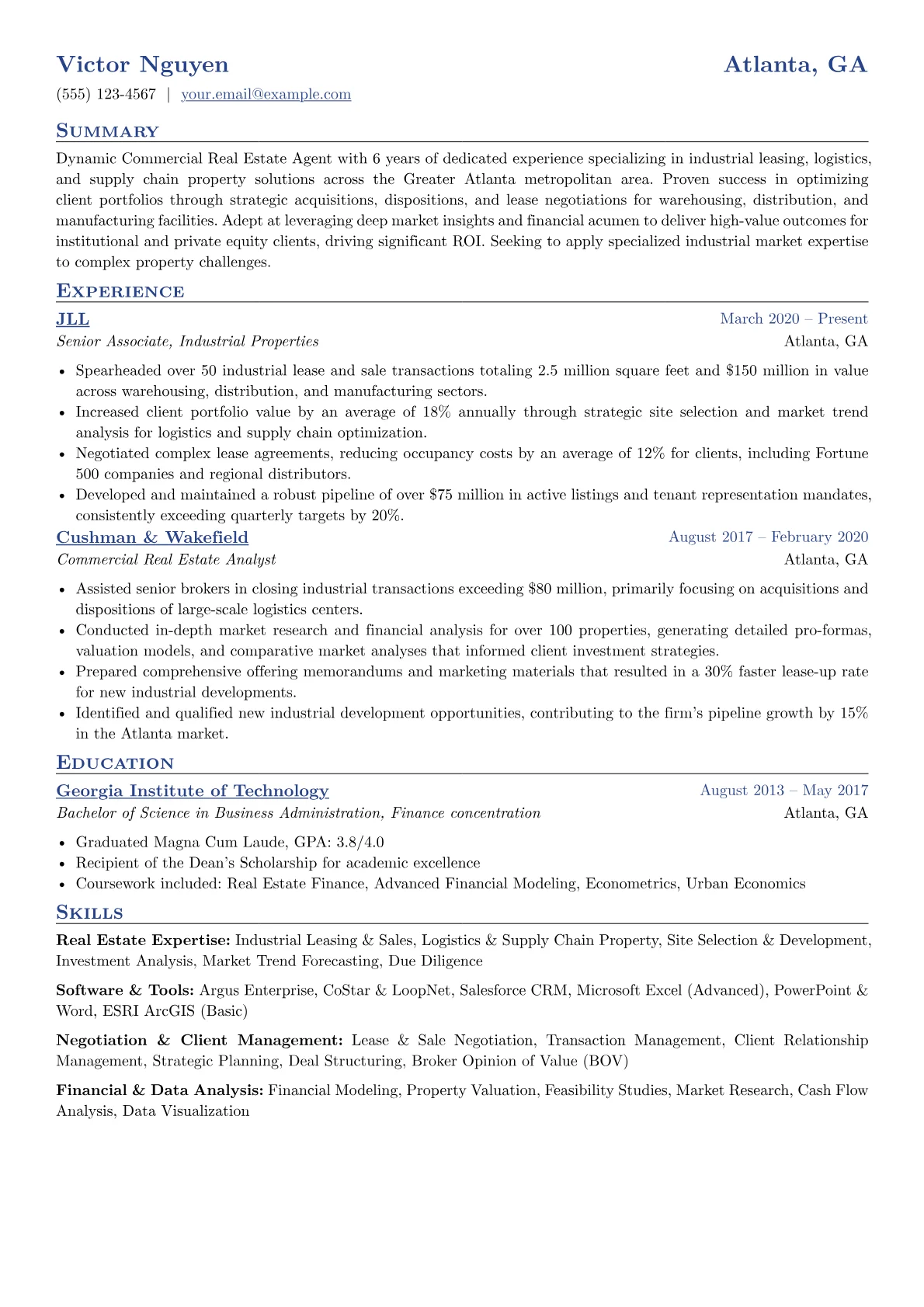 Industrial Real Estate version - Page 1
