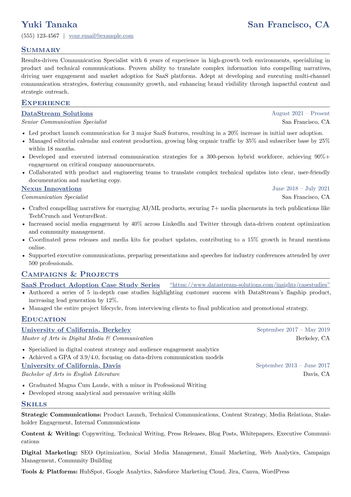 Strategic Communications version - Page 1