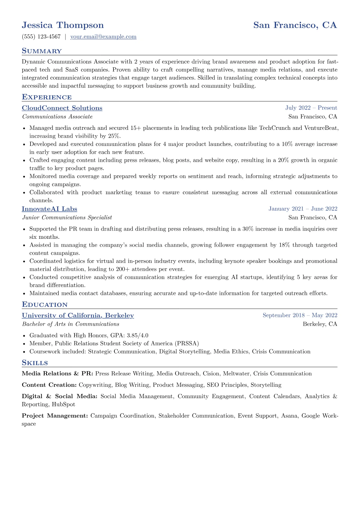 Tech Communications version - Page 1