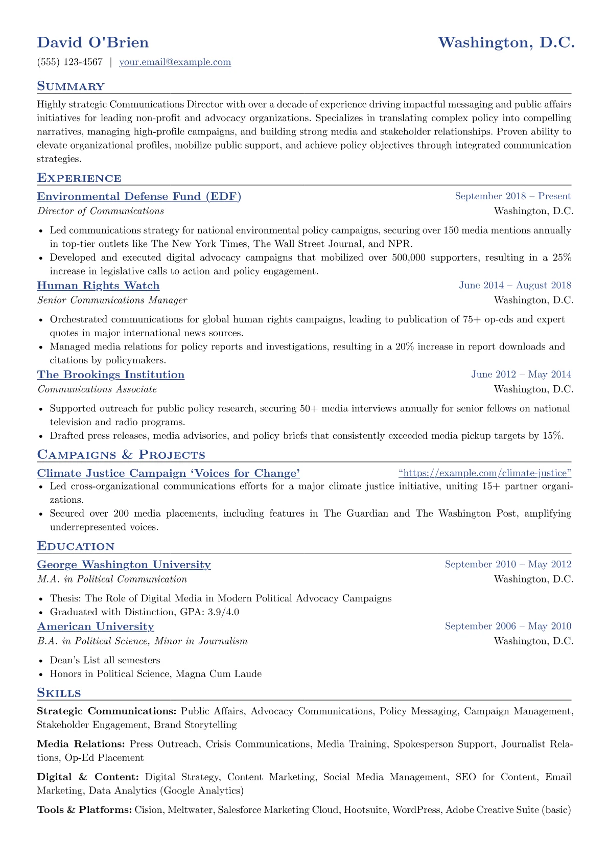 Non-profit & Advocacy version - Page 1