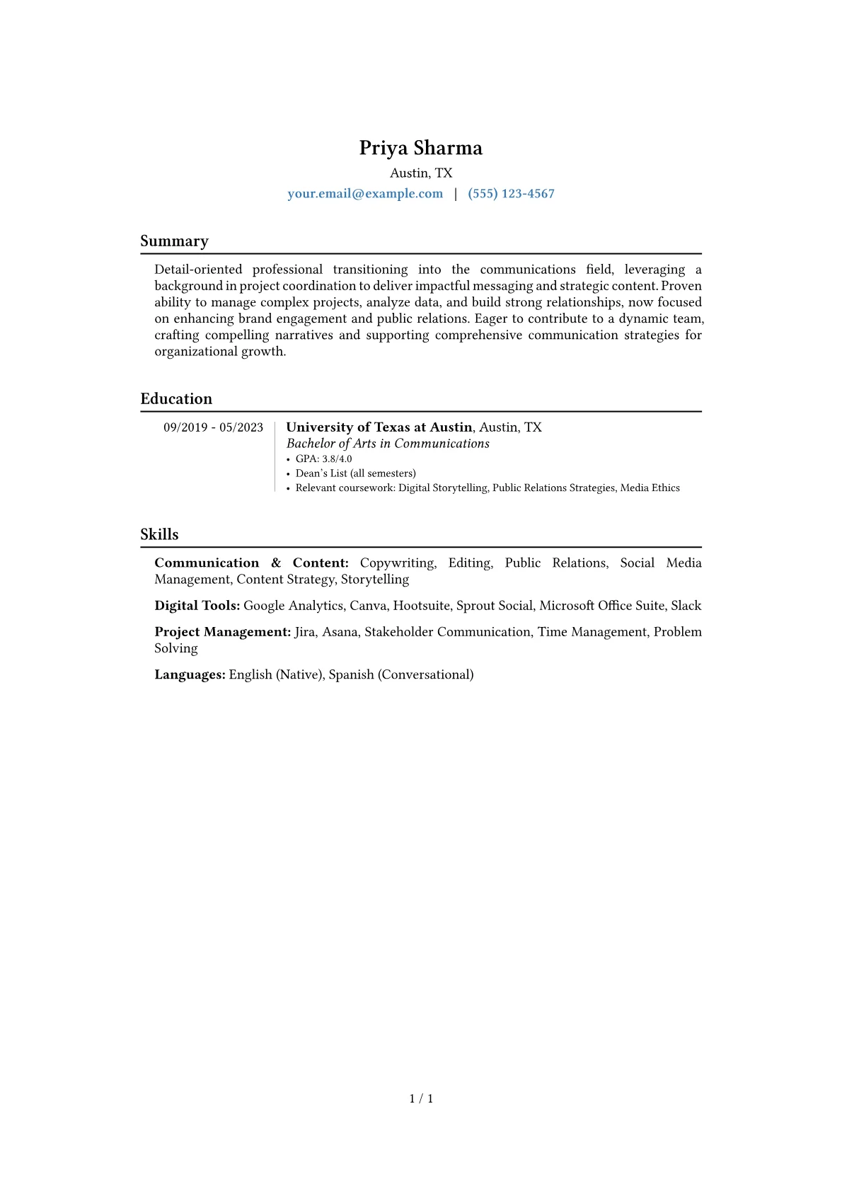 Career changer version - Page 1
