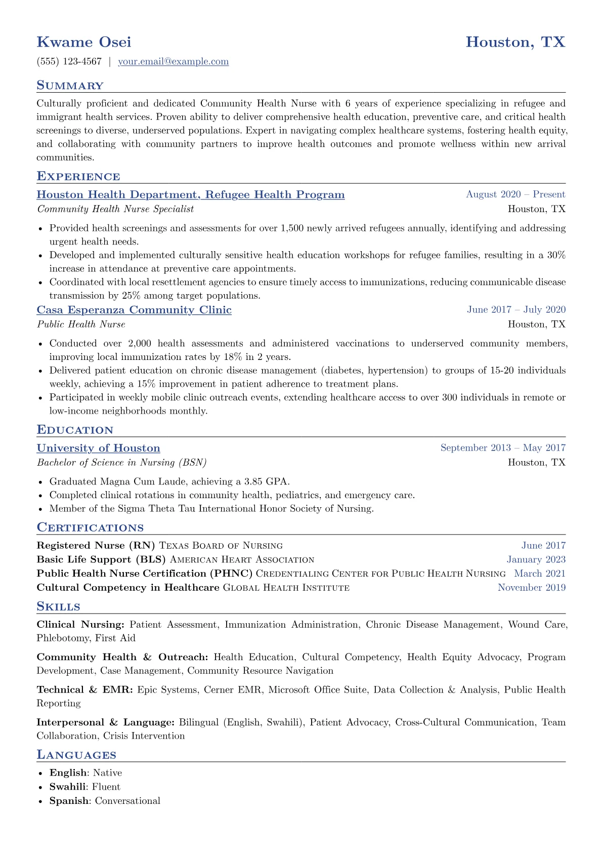 Community Health Nurse version - Page 1