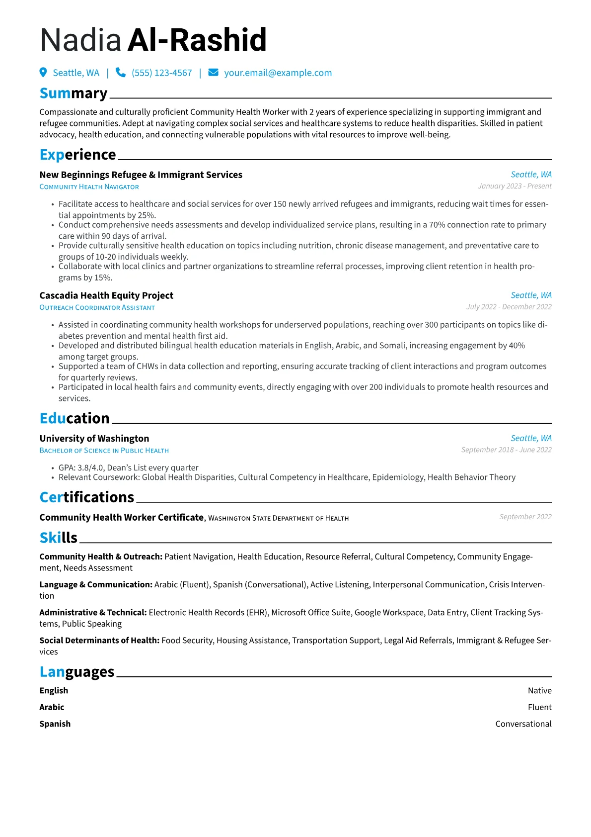 Immigrant Health Focus version - Page 1