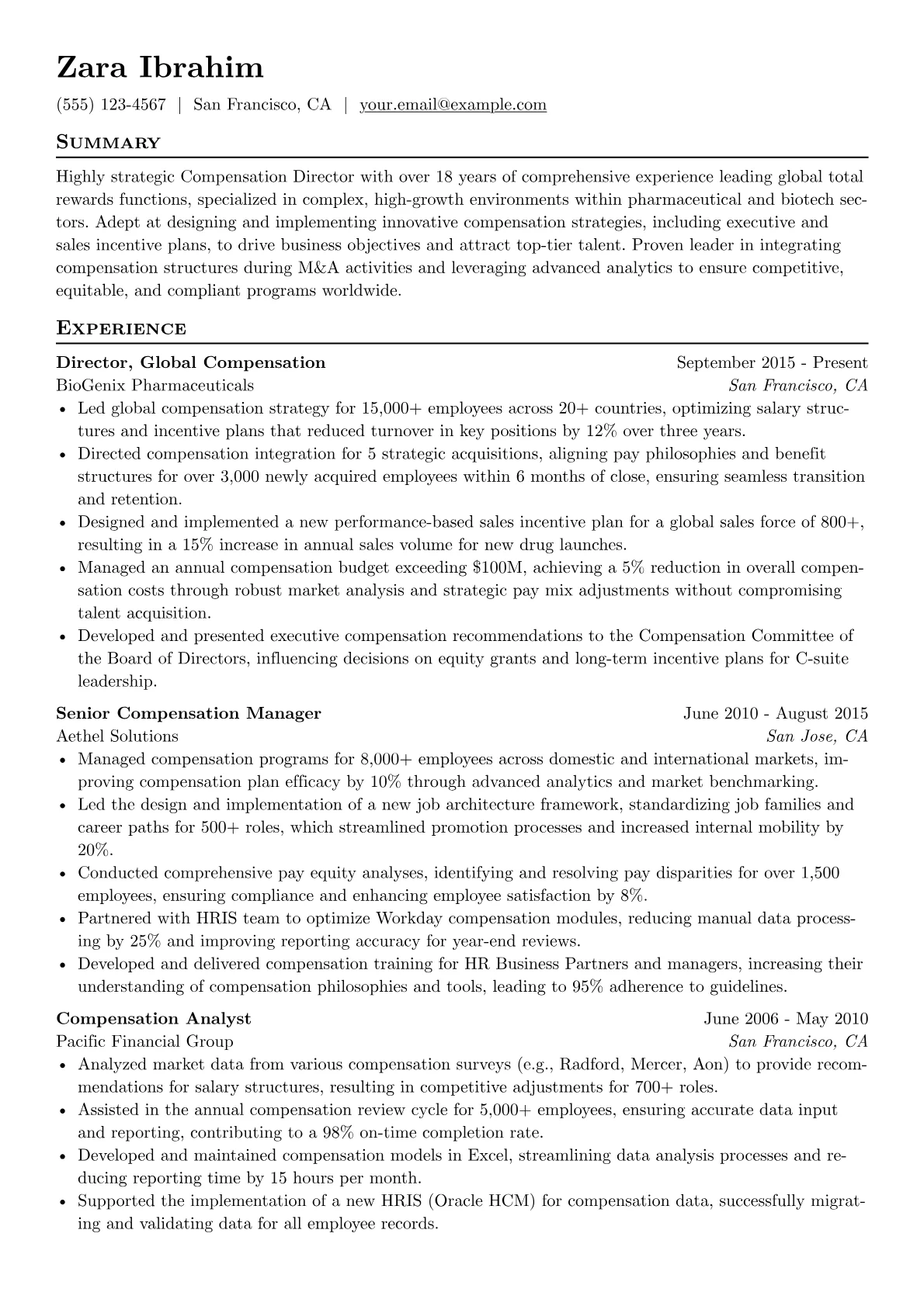 Compensation Director version - Page 1