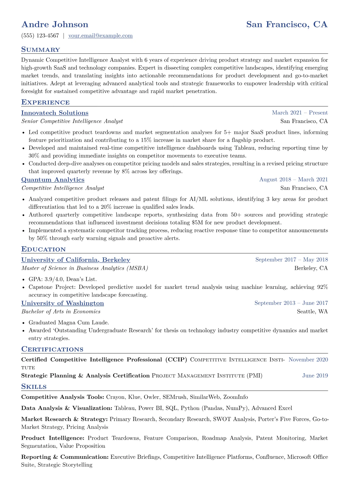 Competitive Analysis Tools version - Page 1