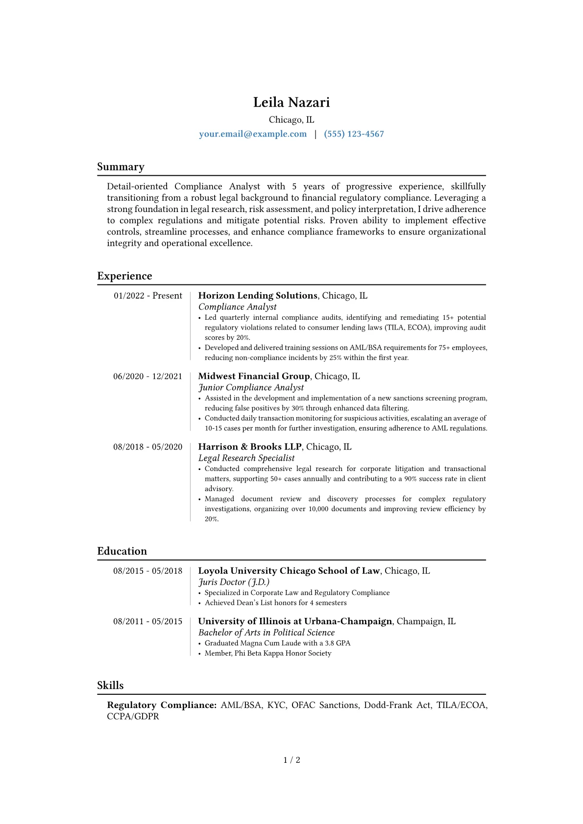 Career changer version - Page 1