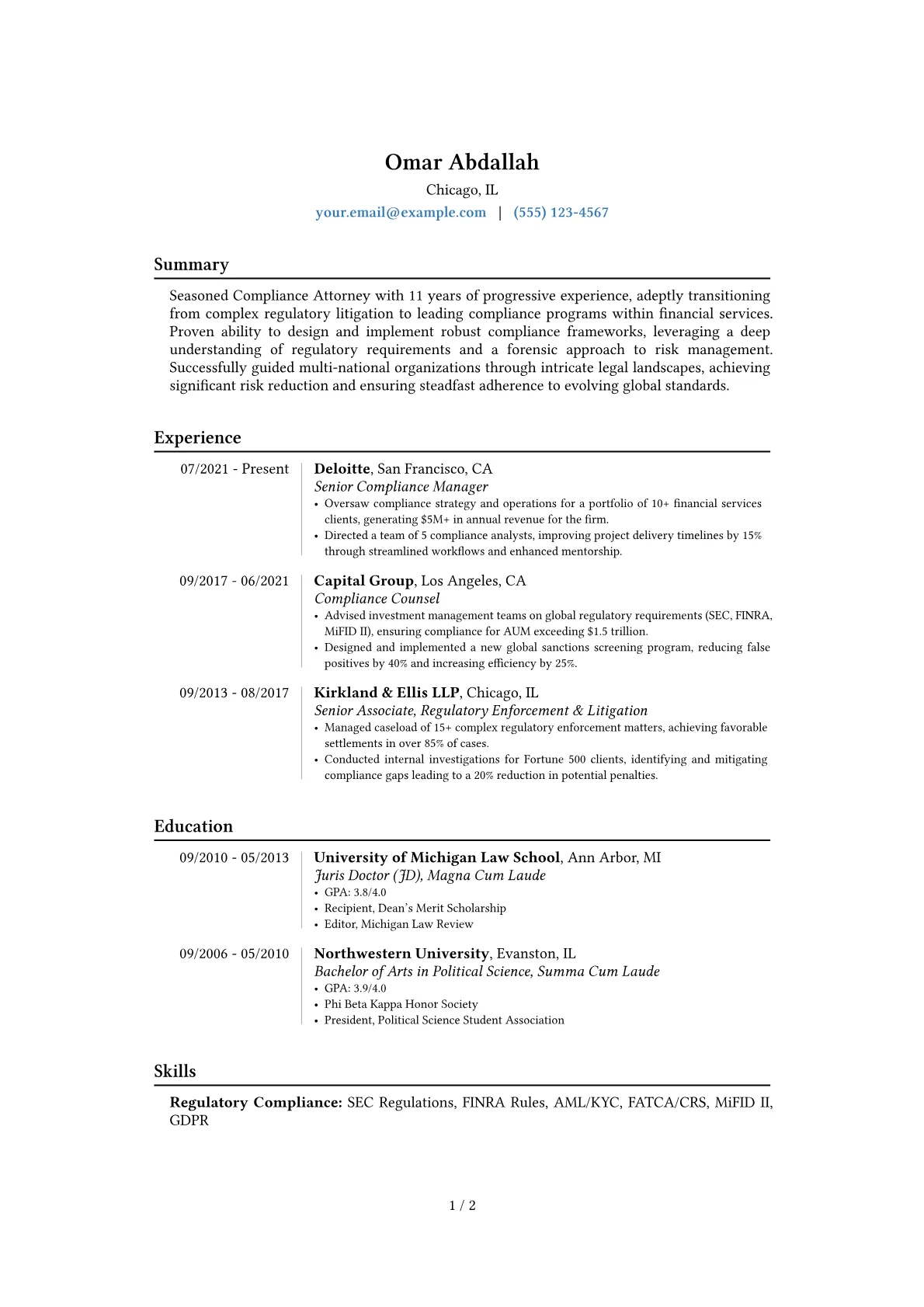 Career changer version - Page 1