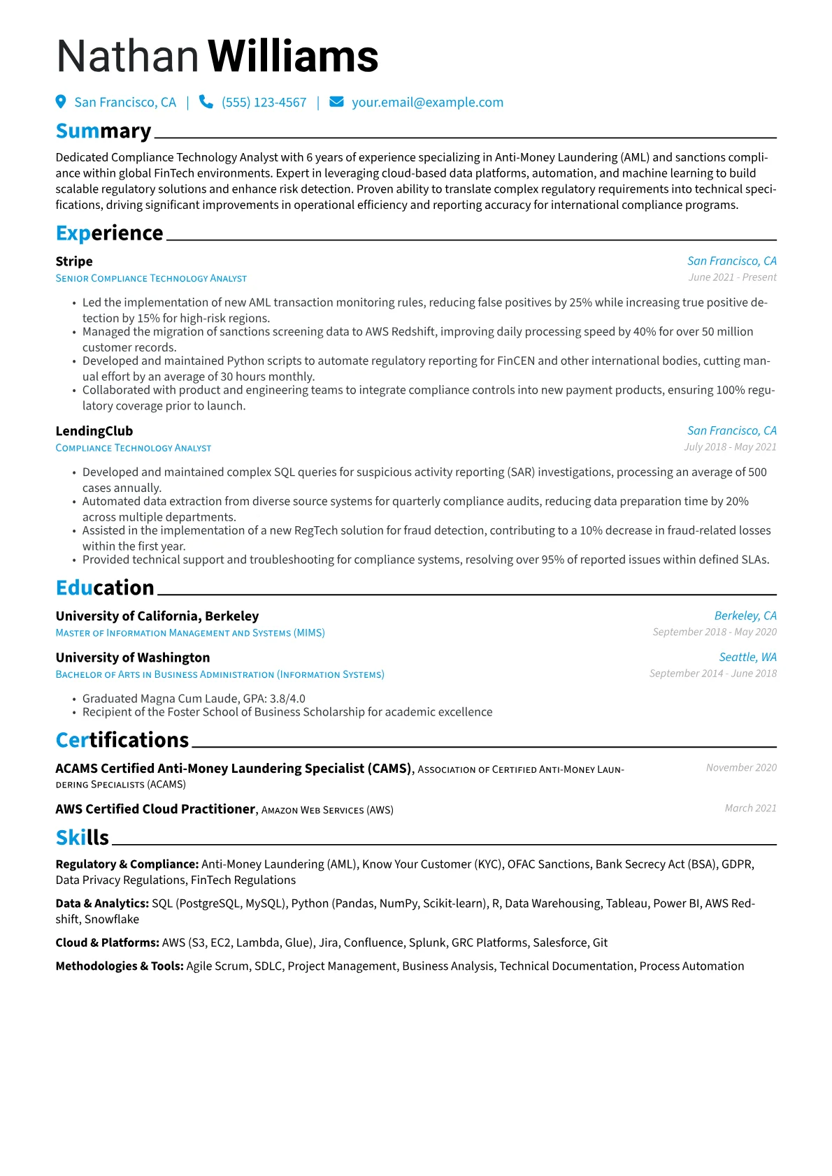 Regulatory & Compliance version - Page 1