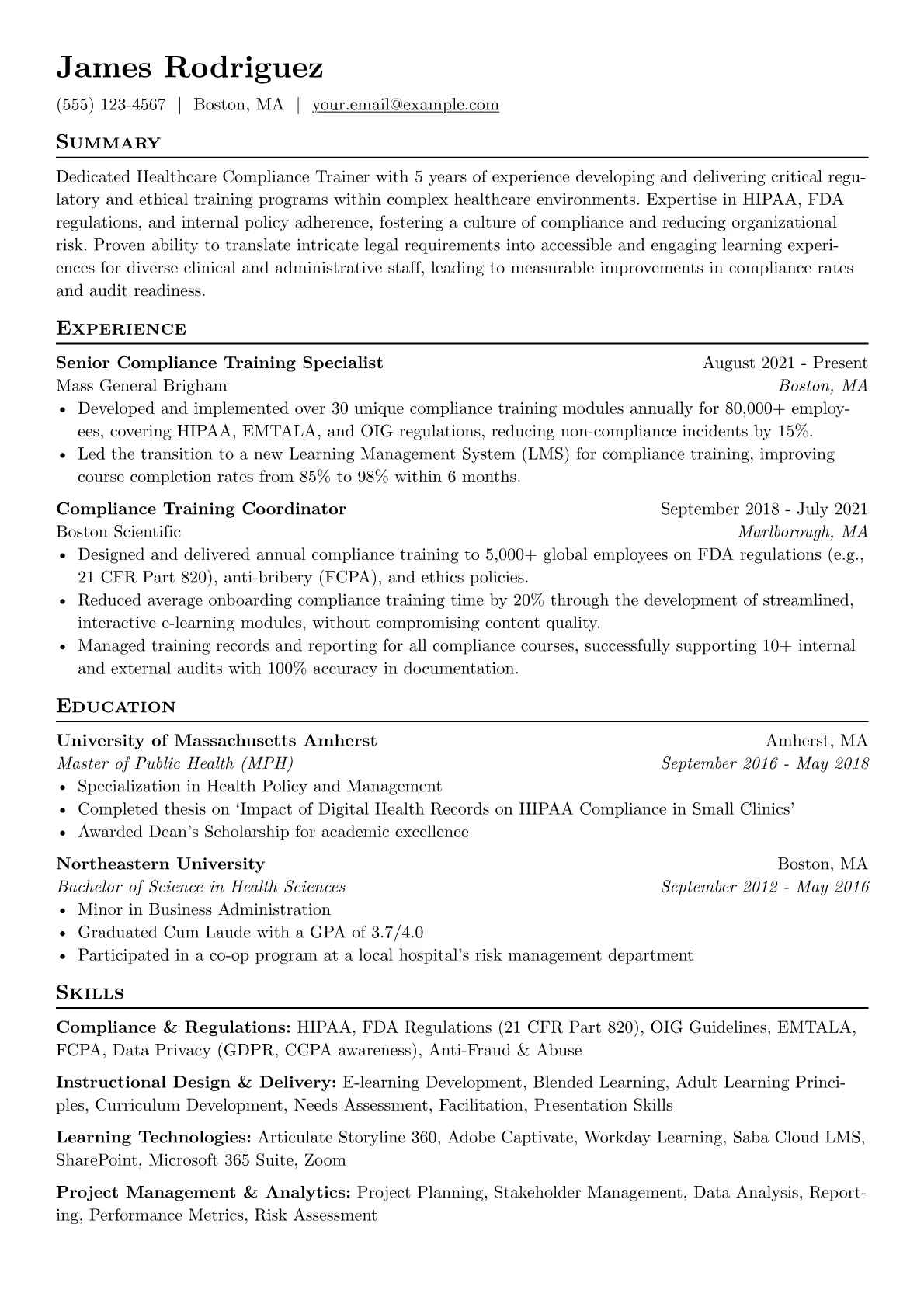 Compliance & Regulations version - Page 1