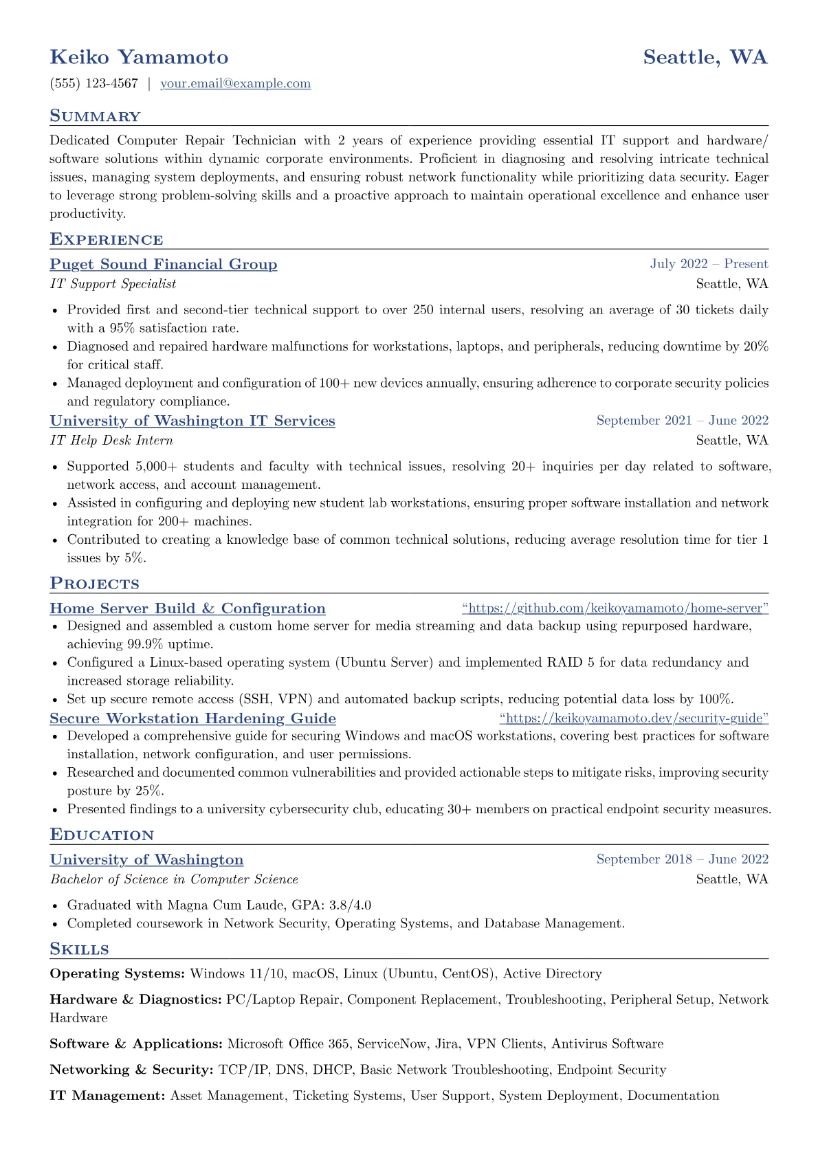 Corporate IT Support version - Page 1
