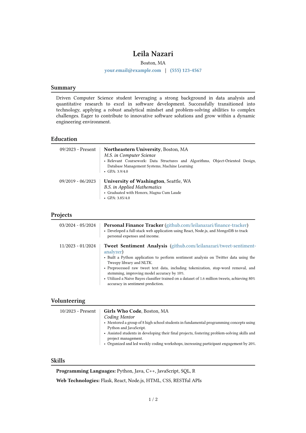 Career changer version - Page 1