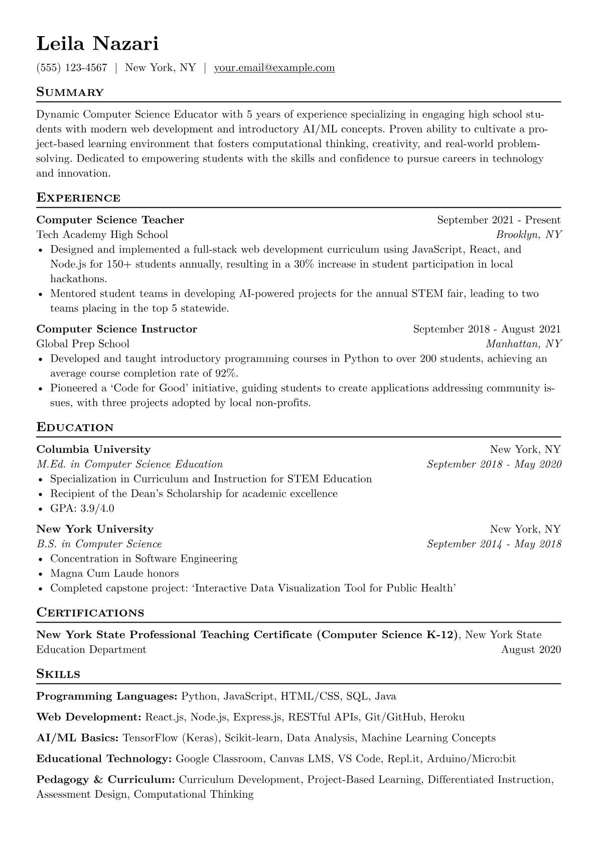 Computer Science version - Page 1
