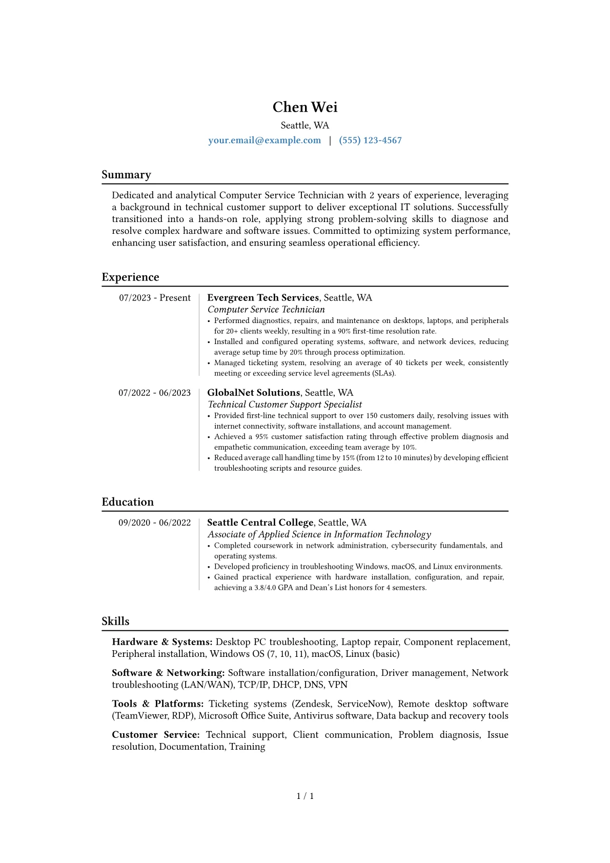 Career changer version - Page 1