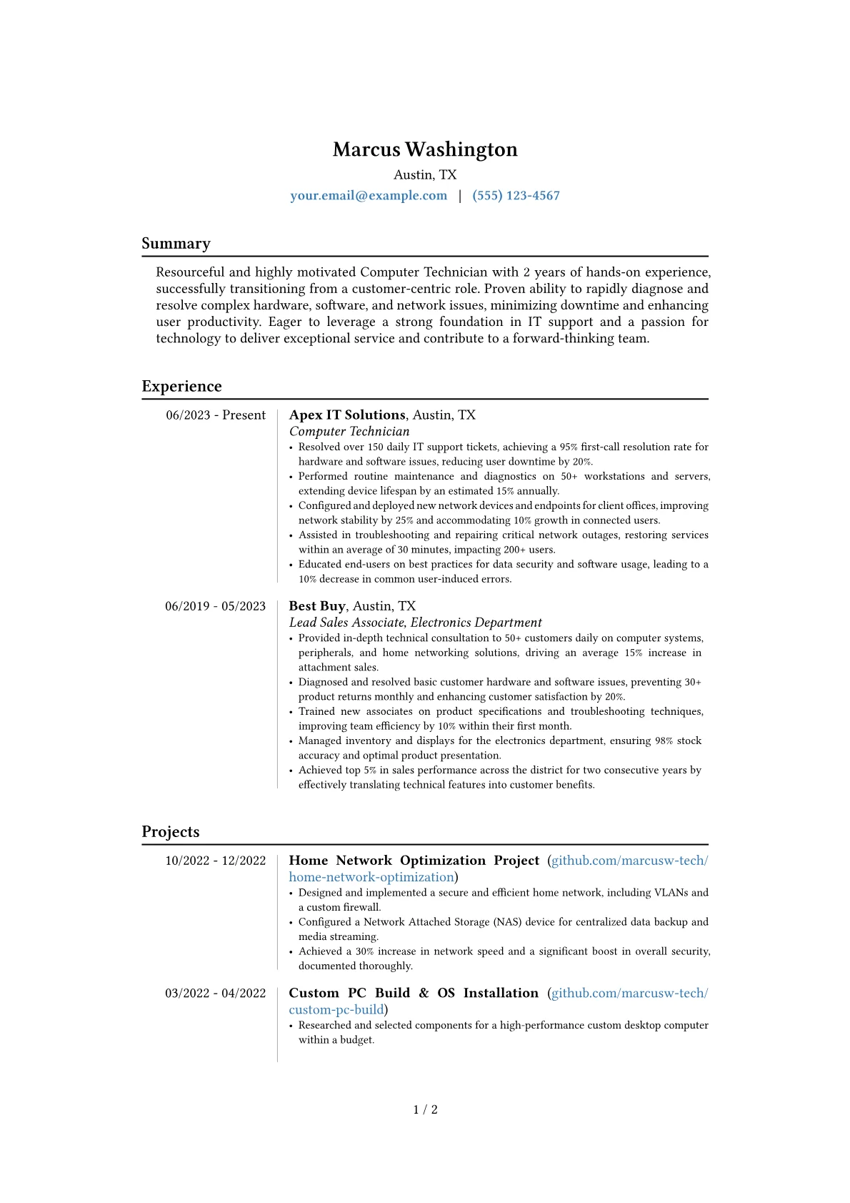 Career changer version - Page 1