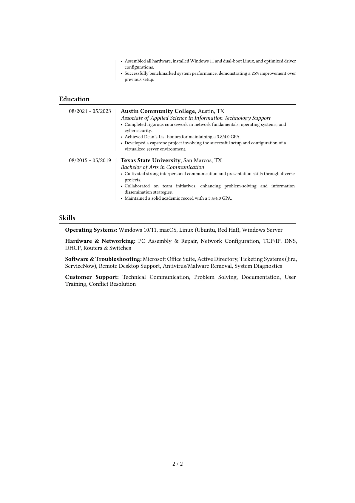 Career changer version - Page 2