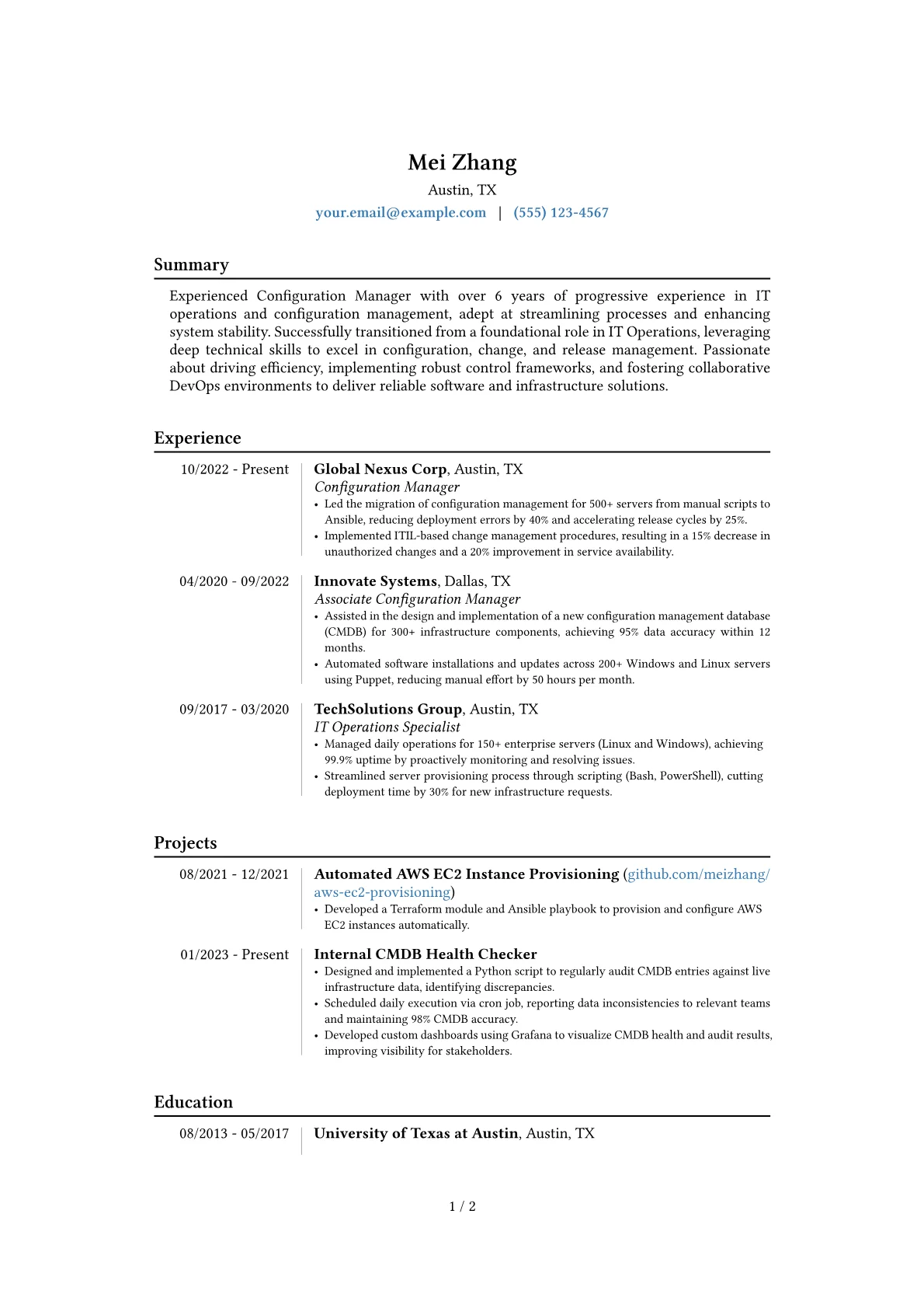 Career changer version - Page 1