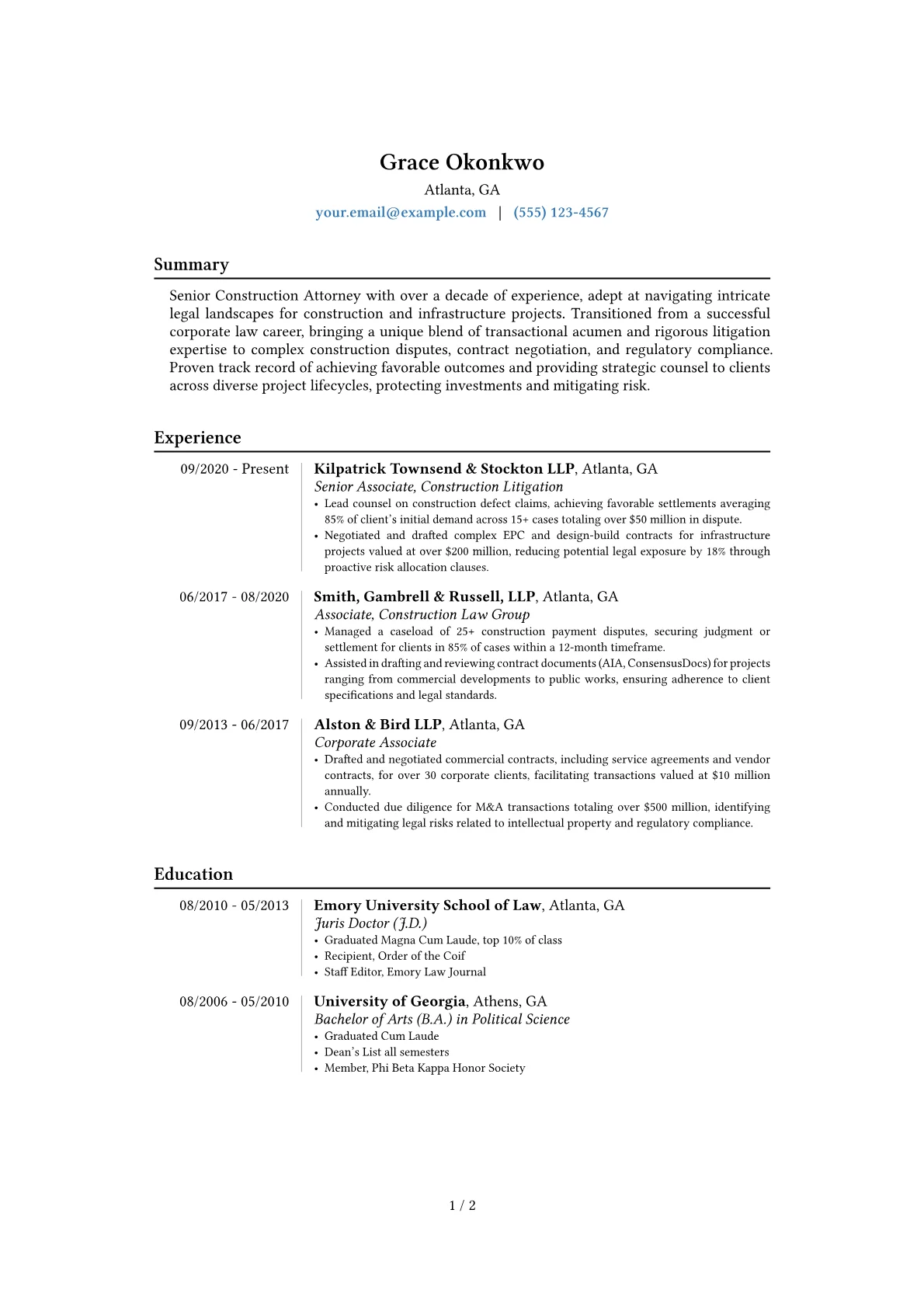 Career changer version - Page 1