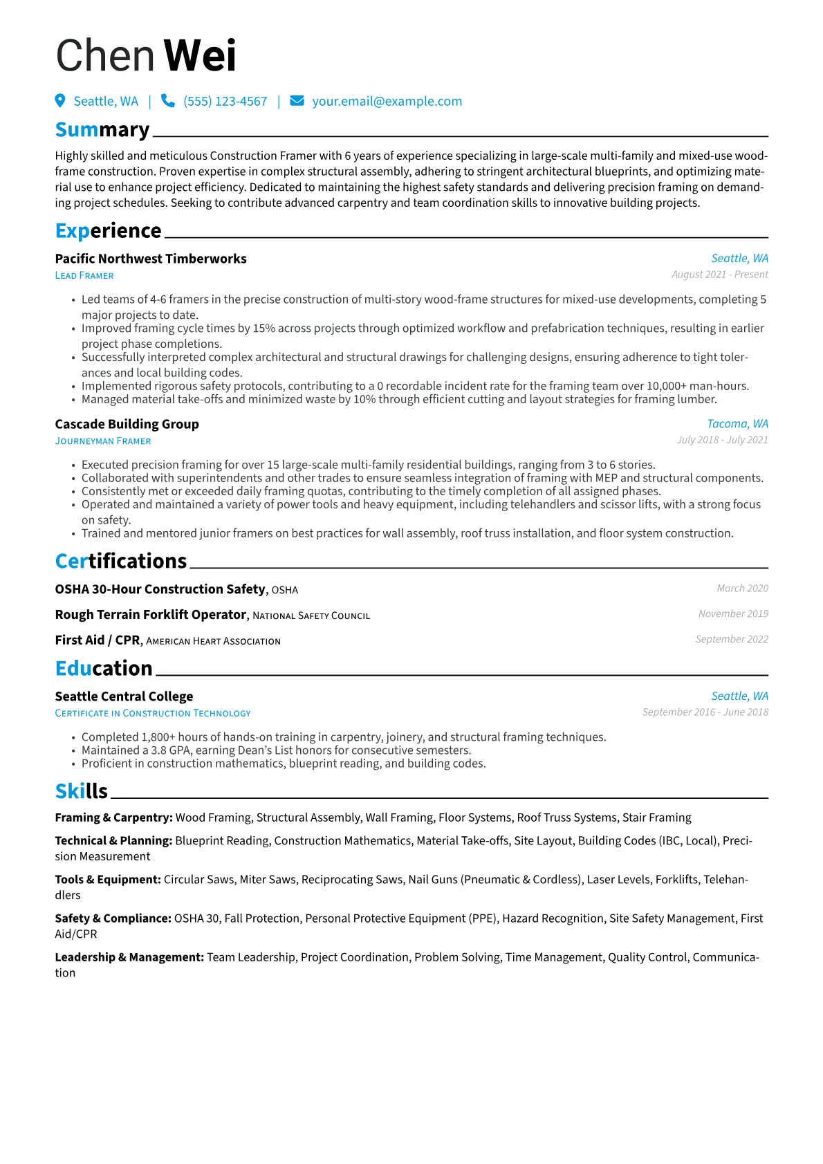 Construction Framer version - Page 1