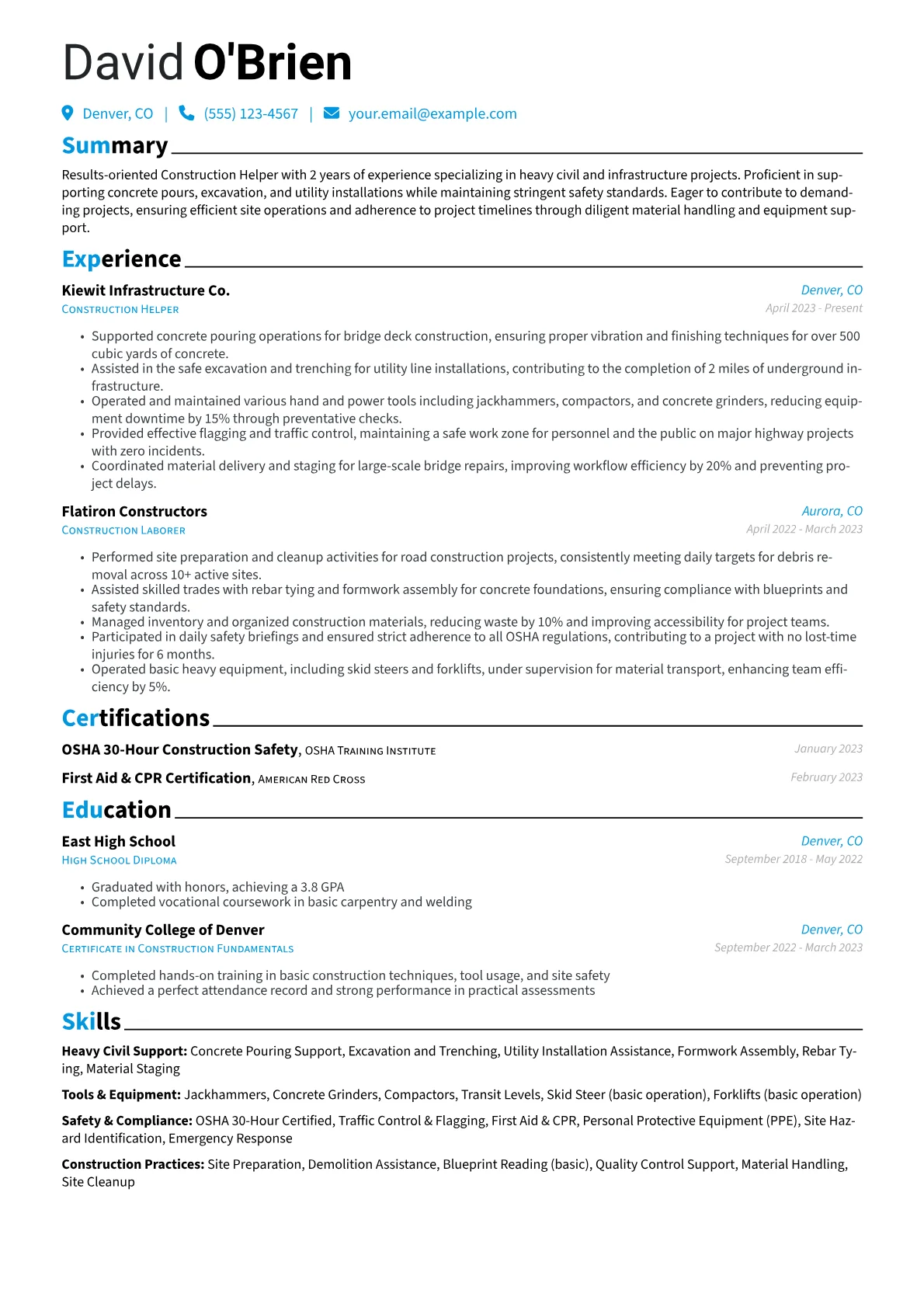 Construction Helper version - Page 1