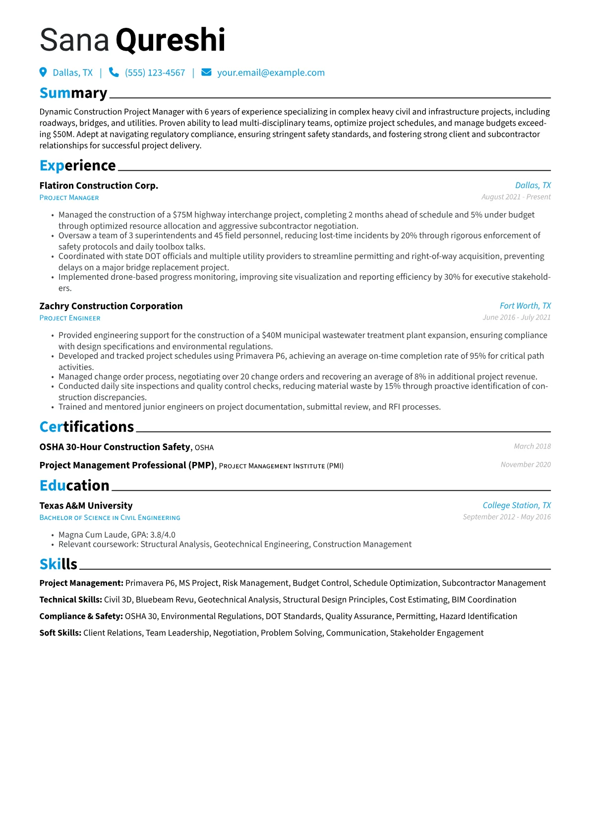 Project Management version - Page 1