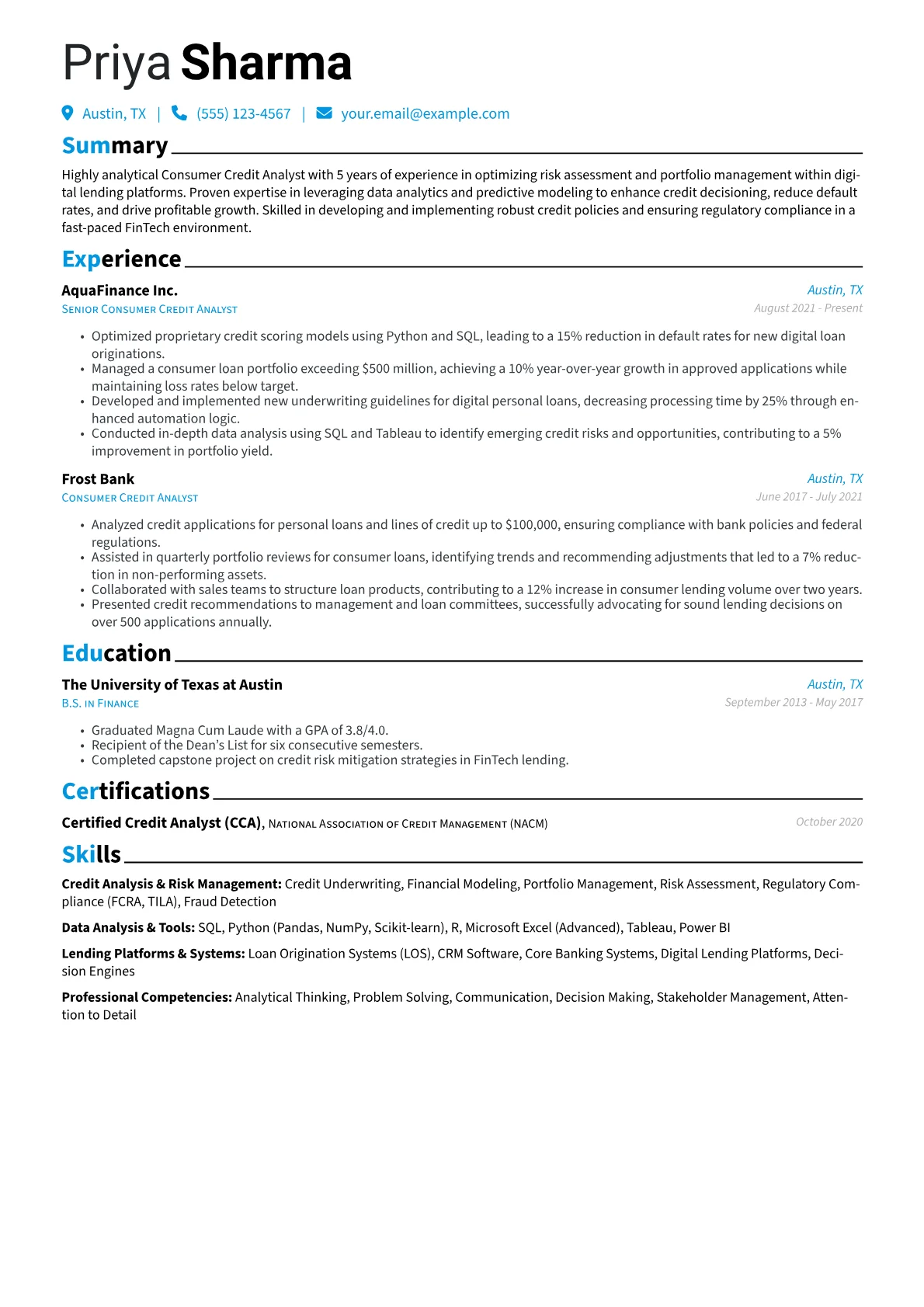 Credit Analysis & Risk version - Page 1