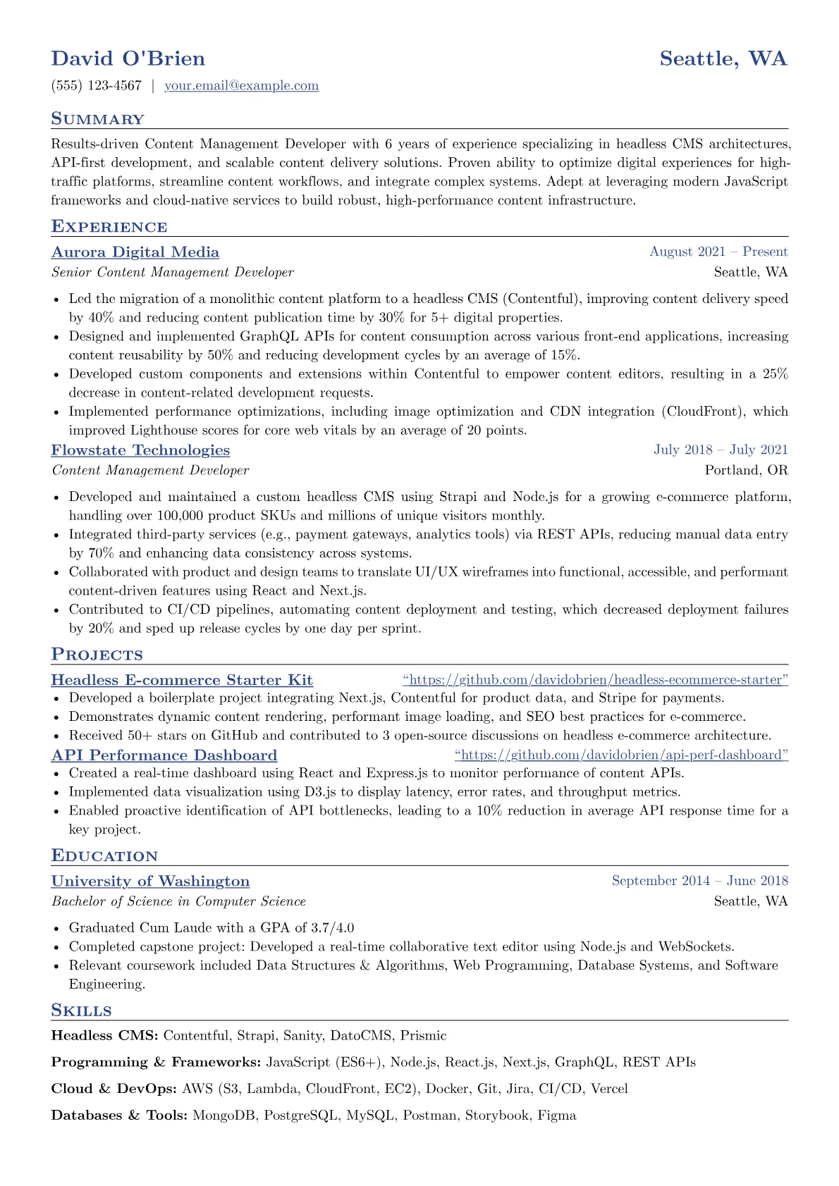 Headless CMS version - Page 1