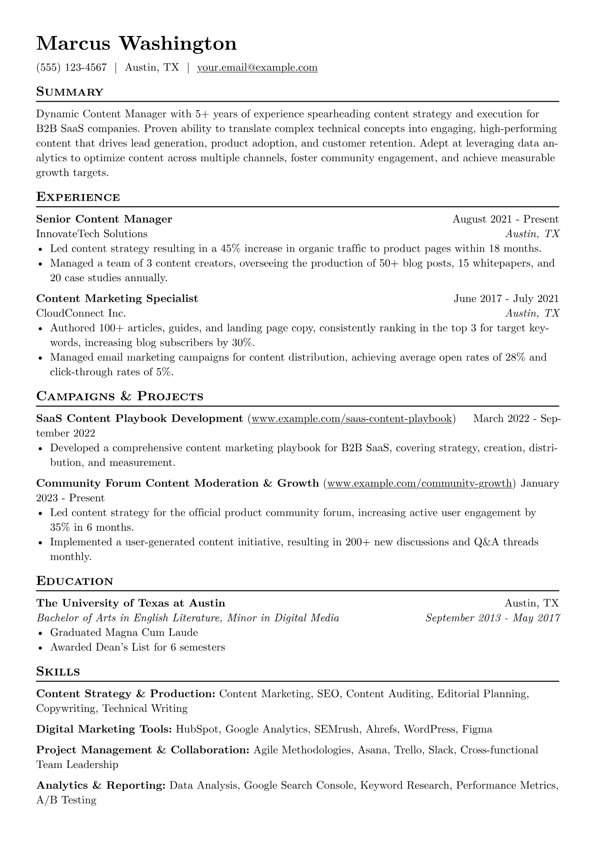 B2B SaaS & Tech version - Page 1