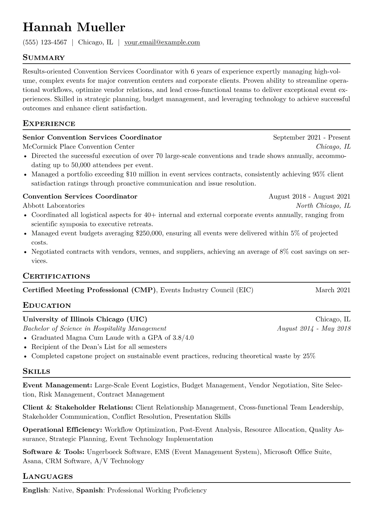 Event Management version - Page 1