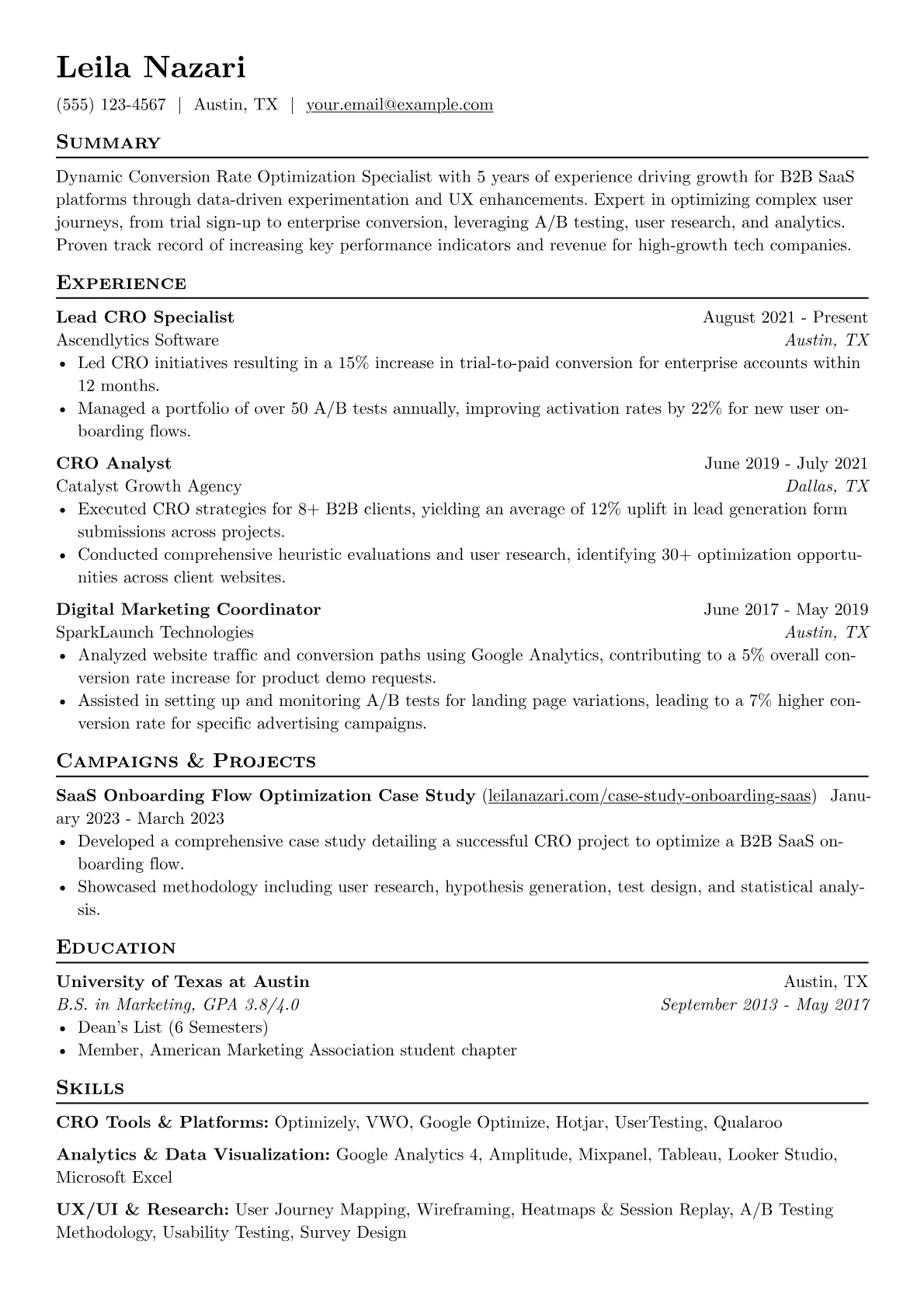 CRO Tools & Platforms version - Page 1