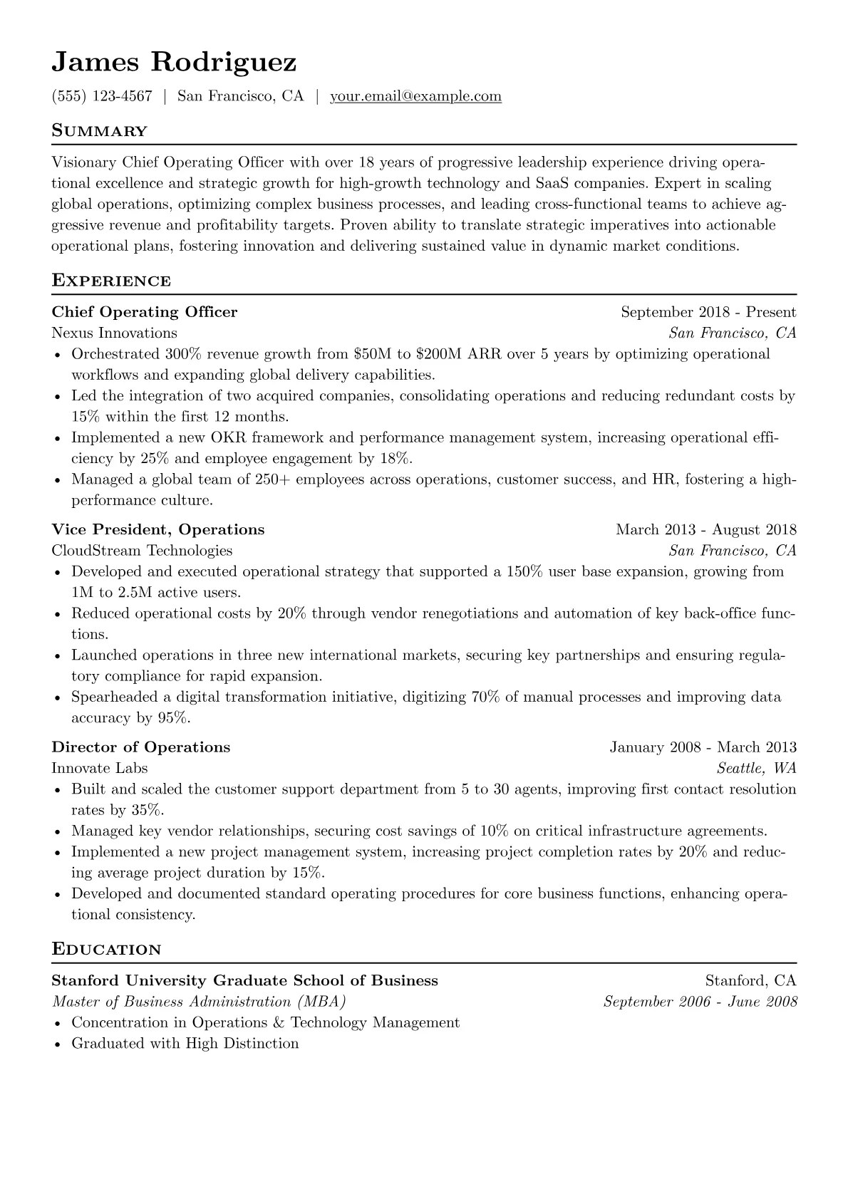 COO - SaaS Growth version - Page 1