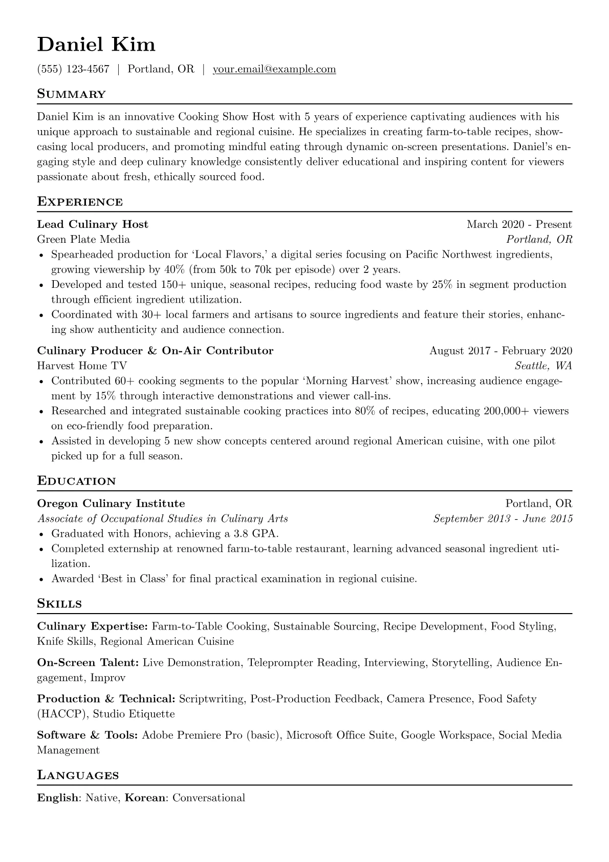 Culinary Expertise version - Page 1