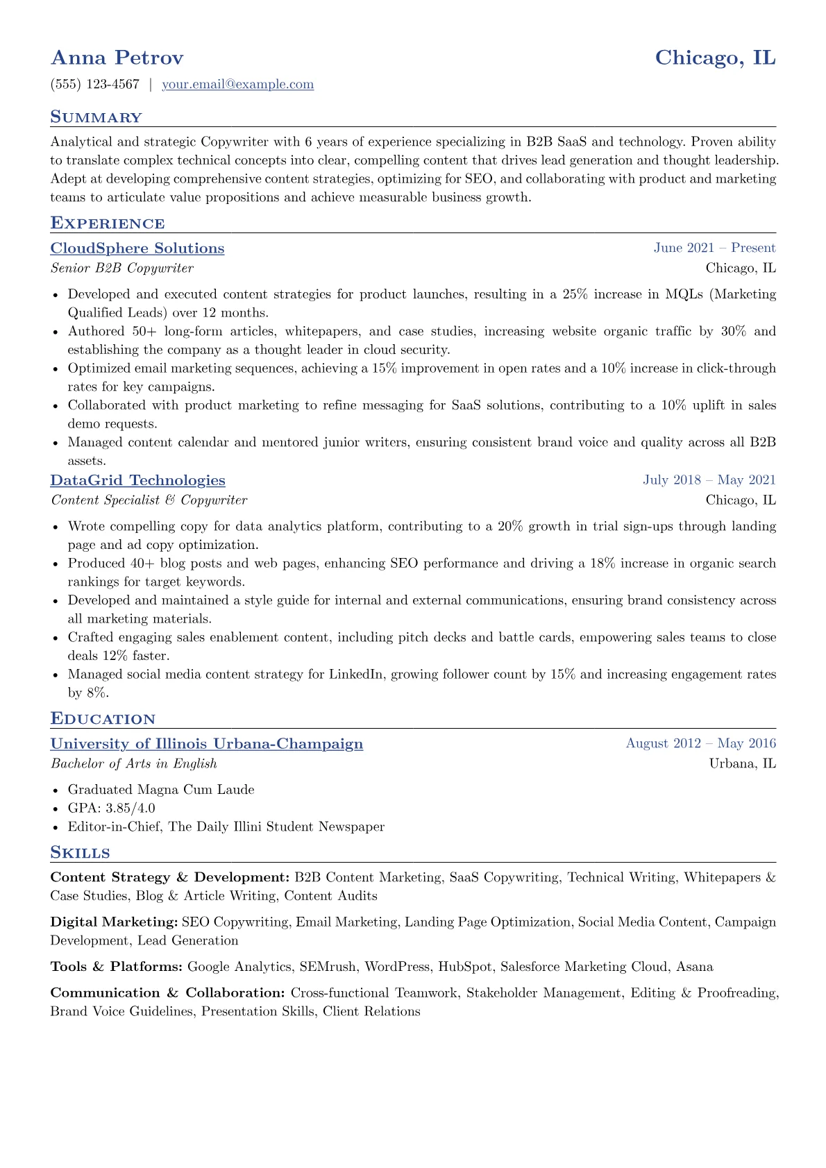 Content Strategy version - Page 1