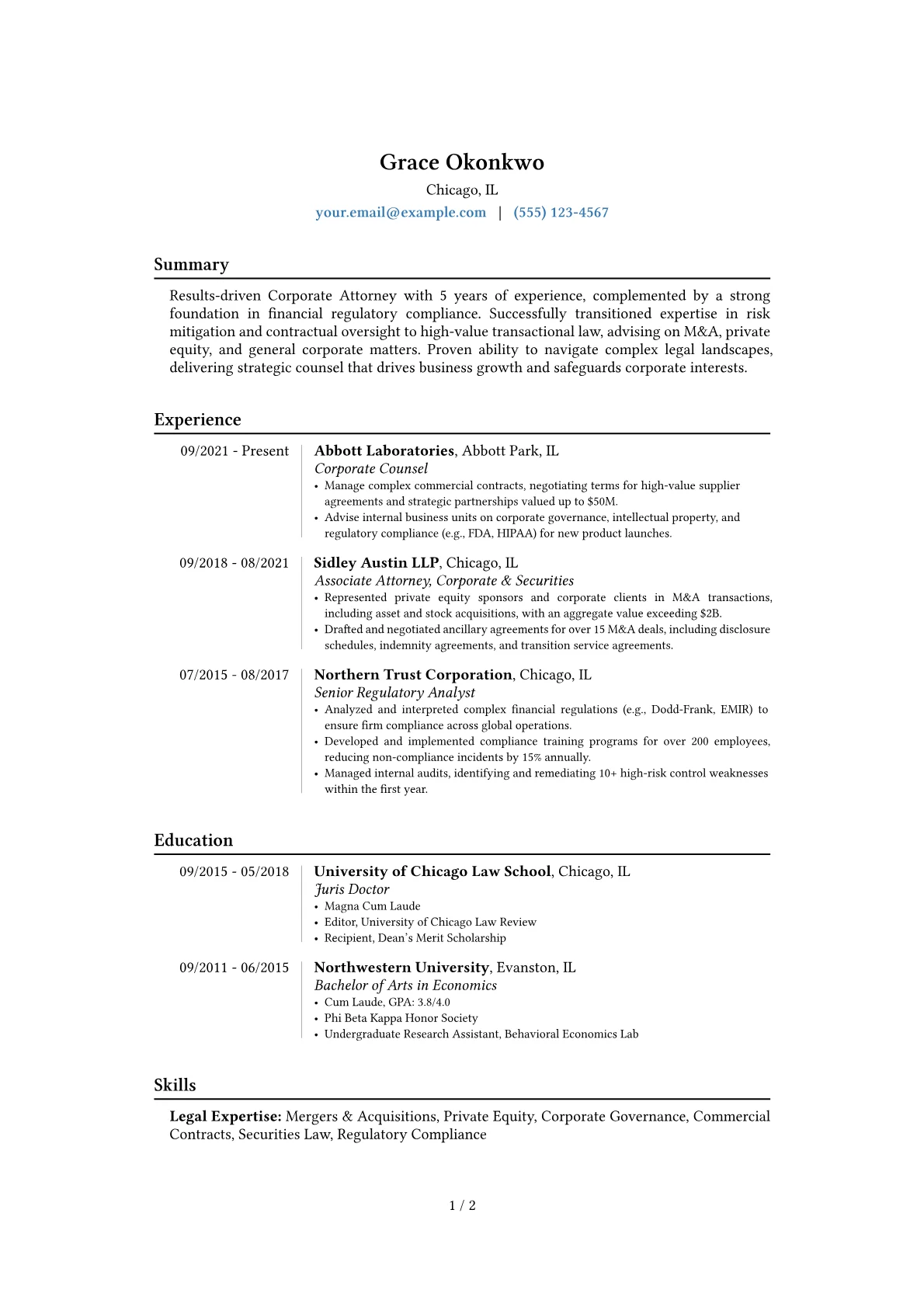 Career changer version - Page 1
