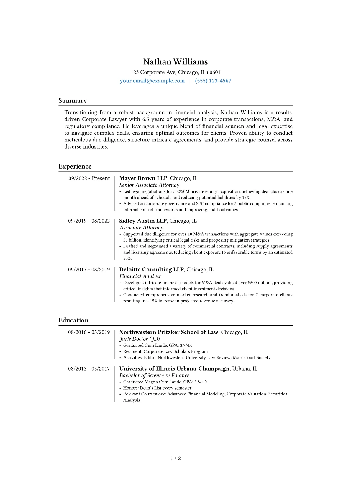 Career changer version - Page 1
