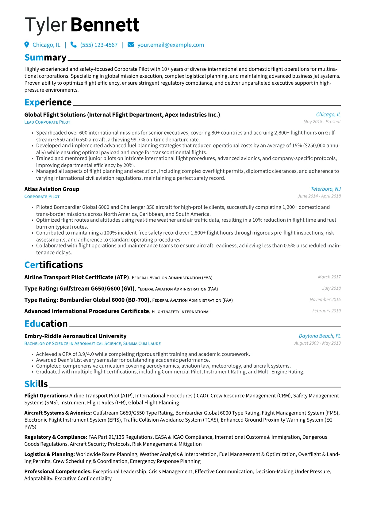 Corporate Pilot version - Page 1