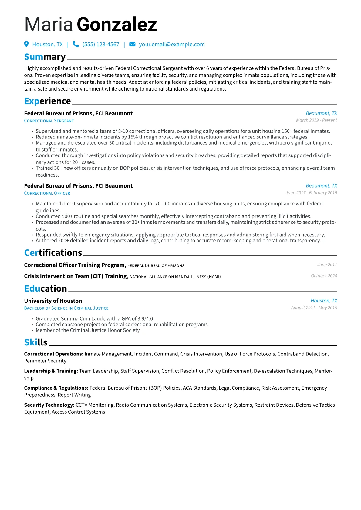 Federal Correctional version - Page 1