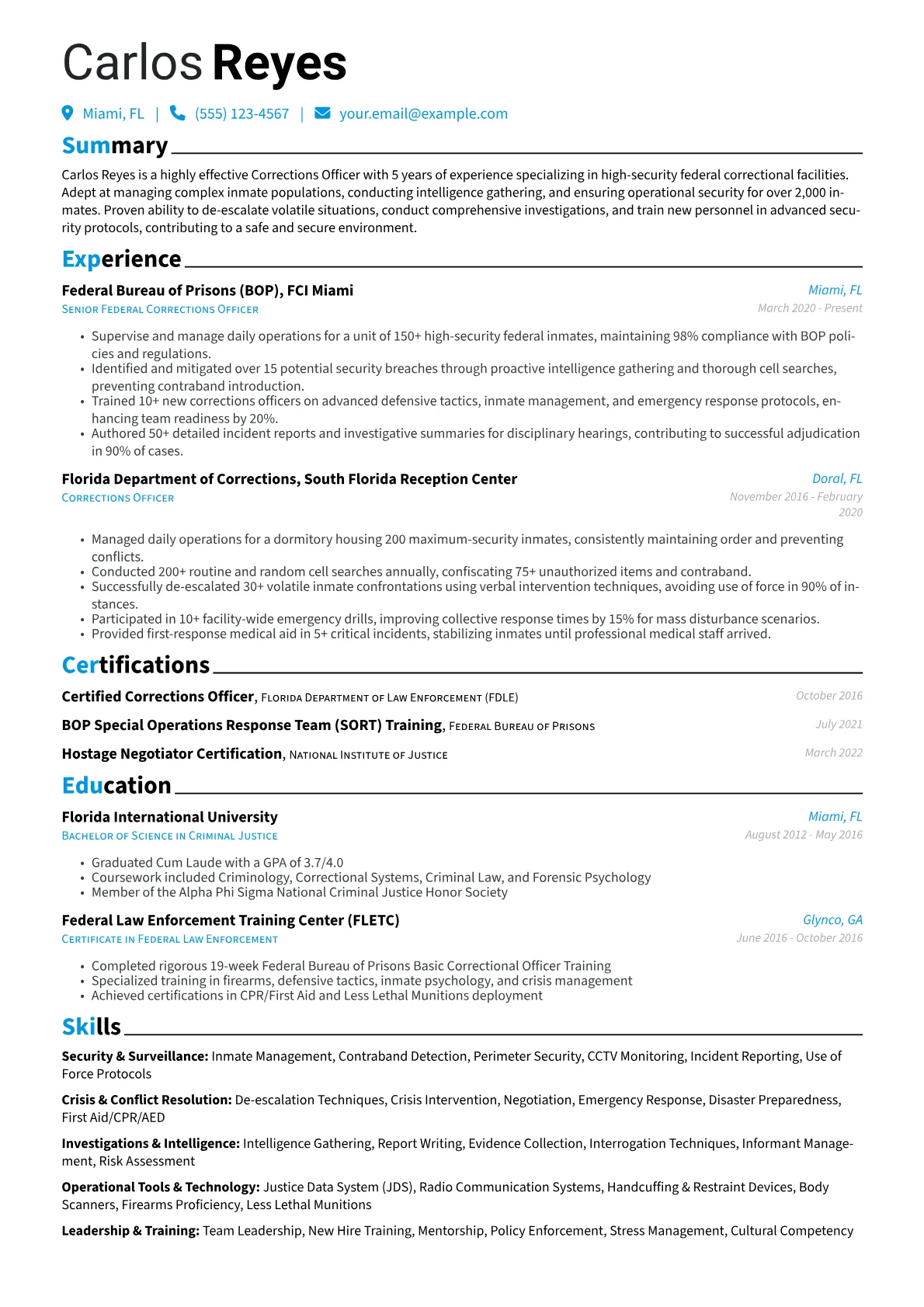 Federal Corrections version - Page 1