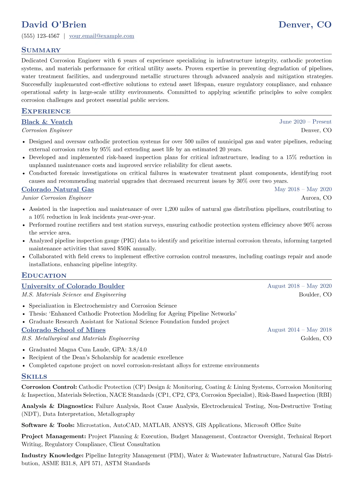 Corrosion Engineer version - Page 1