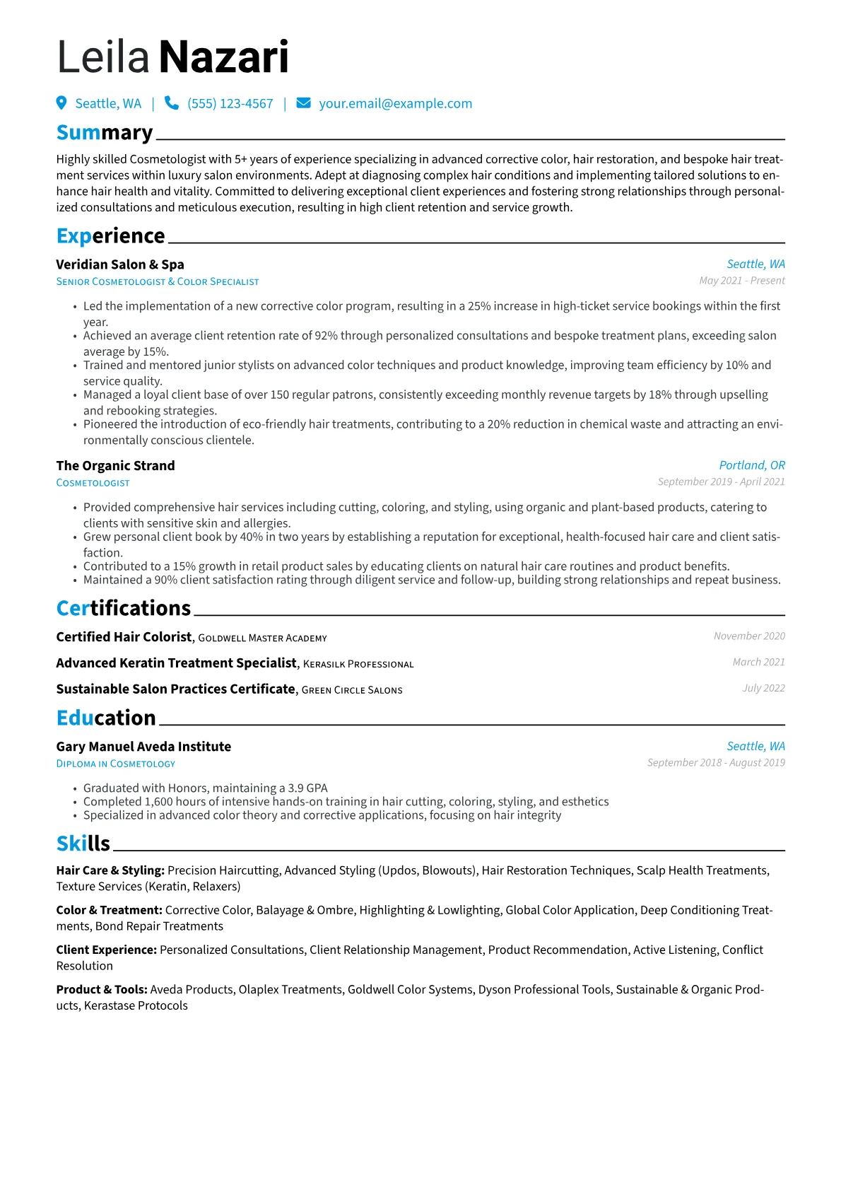 Cosmetologist - Corrective version - Page 1