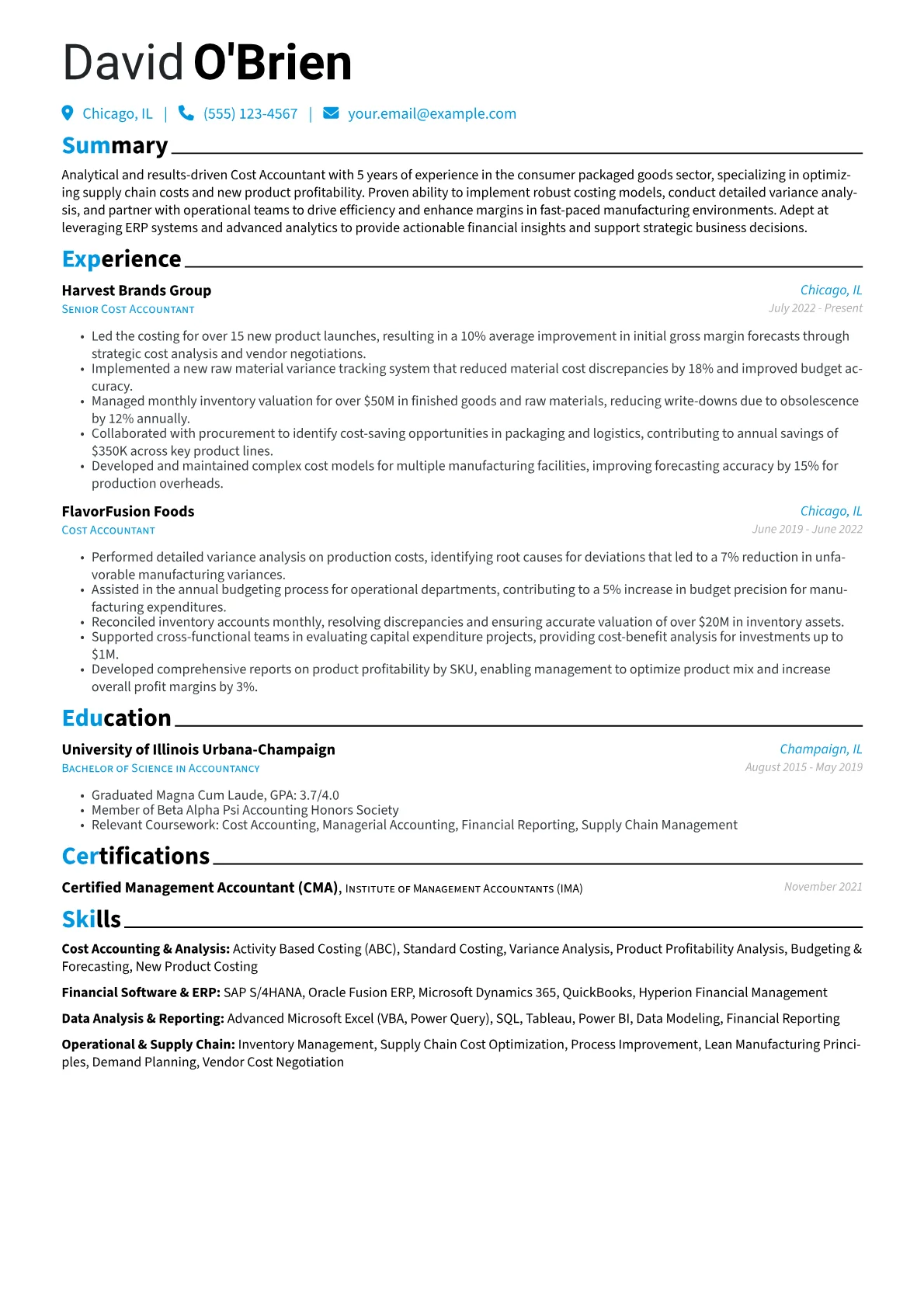 Cost Accounting & Analysis version - Page 1