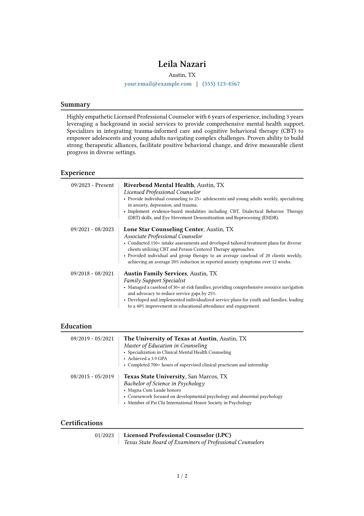 Career changer version - Page 1