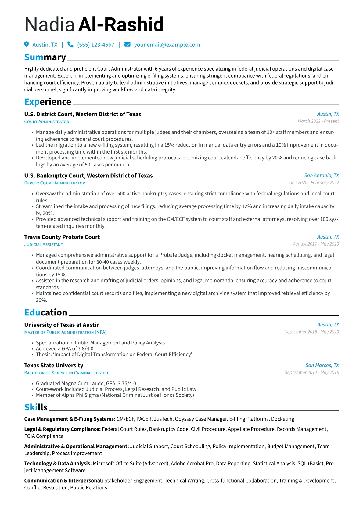 Court Administrator version - Page 1
